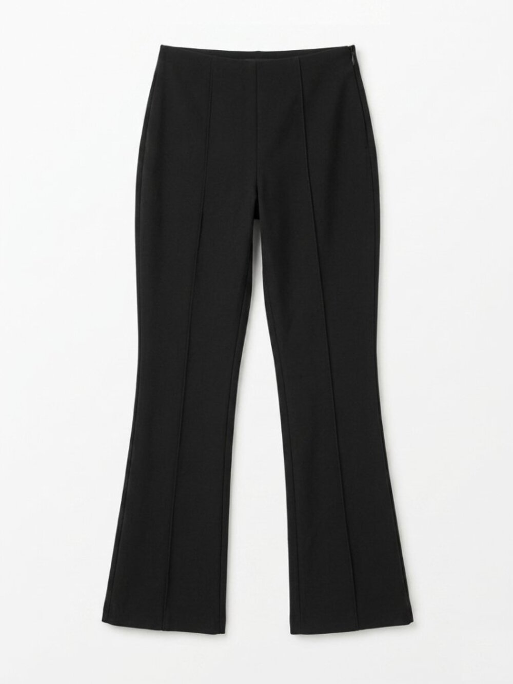 Neon Hart | Black High-Waisted Split Hem Flare Pants Trousers - Large